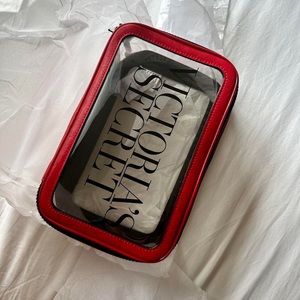 BRIGHT RED Victoria's Secret Cosmetic Makeup Bag, purse, clutch, pouch